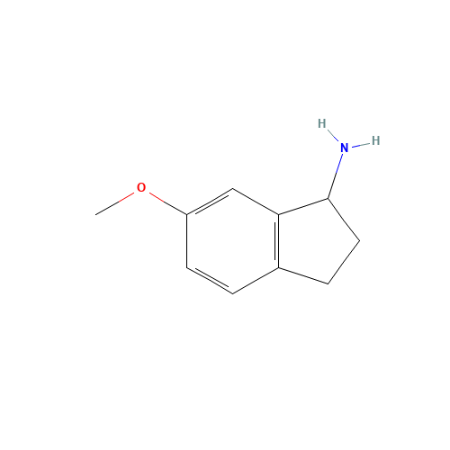 6-METHOXY-1-INDANAMINE (CAS: 103028-81-5) - Chemical Structure and Molecular Formula 