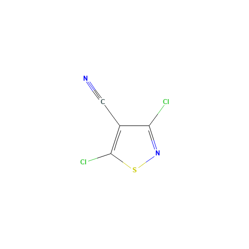 3,5-Dichloro-4-Isothiazolecarbonitrile (CAS: 2120-82-3) - Chemical Structure and Molecular Formula 