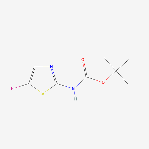 Carbamic acid,(5-fluoro-2-thiazolyl)-,1,1-dimethylethyl ester (9CI) (CAS: 731018-54-5) - Chemical Structure and Molecular Formula 