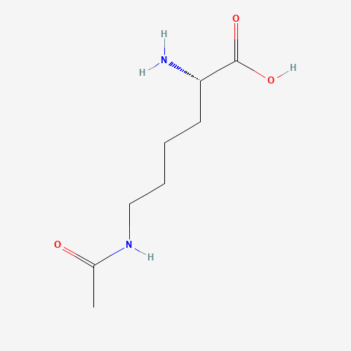 N-EPSILON-ACETYL-L-LYSINE (CAS: 692-04-6) - Chemical Structure and Molecular Formula 