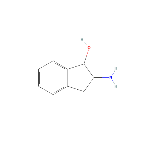 2-aminoindan-1-ol (CAS: 15028-16-7) - Chemical Structure and Molecular Formula 