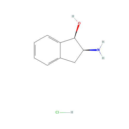 (1R,2S)-2-Amino-1-indanolhydrochloride (CAS: 32151-01-2) - Chemical Structure and Molecular Formula 