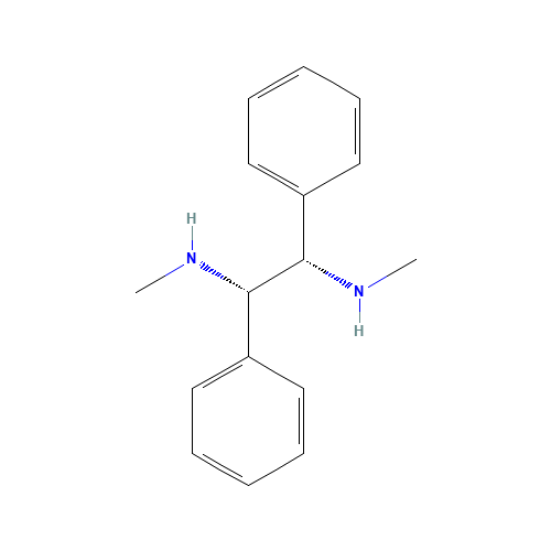 (1R,2R)-N1,N2-Dimethyl-1,2-diphenyl-1,2-ethanediamine (CAS: 60508-97-6) - Chemical Structure and Molecular Formula 
