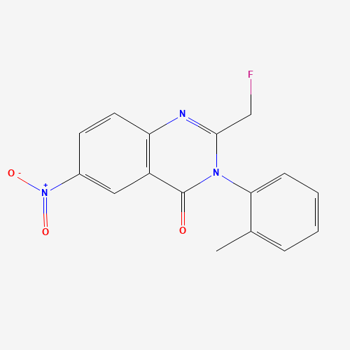 2-(fluoromethyl)-6-nitro-3-o-tolylquinazolin-4(3H)-one (CAS: 56287-73-1) - Chemical Structure and Molecular Formula 
