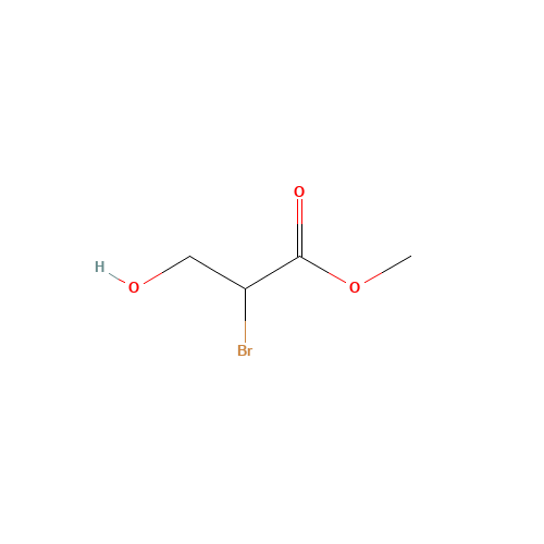 (S)-methyl-2-bromo-3-hydroxypropanoate (CAS: 7691-28-3) - Chemical Structure and Molecular Formula 