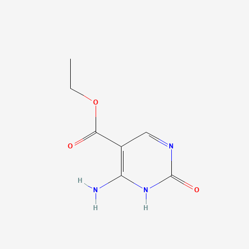 Ethyl 4-amino-2-hydroxypyrimidine-5-carboxylate (CAS: 20187-46-6) - Chemical Structure and Molecular Formula 