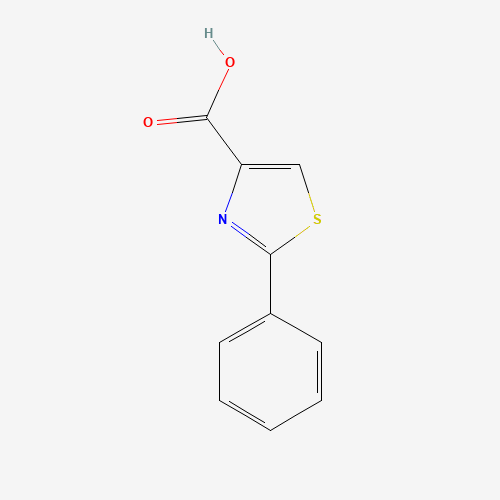 2-PHENYL-1,3-THIAZOLE-4-CARBOXYLIC ACID (CAS: 7113-10-2) - Chemical Structure and Molecular Formula 