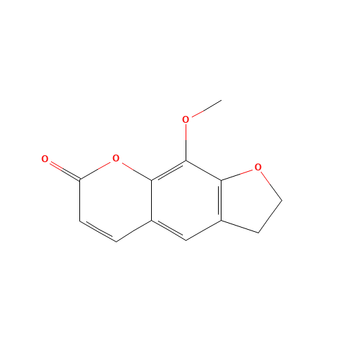 9-METHOXY-2,3-DIHYDROFURO[3,2-G]COUMARIN (CAS: 3779-03-1) - Chemical Structure and Molecular Formula 
