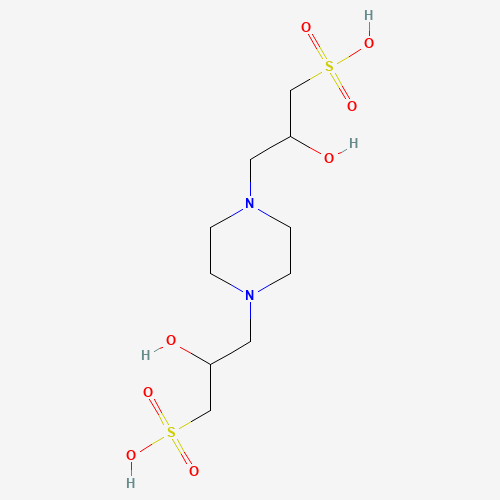 Piperazine-1,4-bis(2-hydroxypropanesulfonic acid) dihydrate (CAS: 68189-43-5) - Chemical Structure and Molecular Formula 
