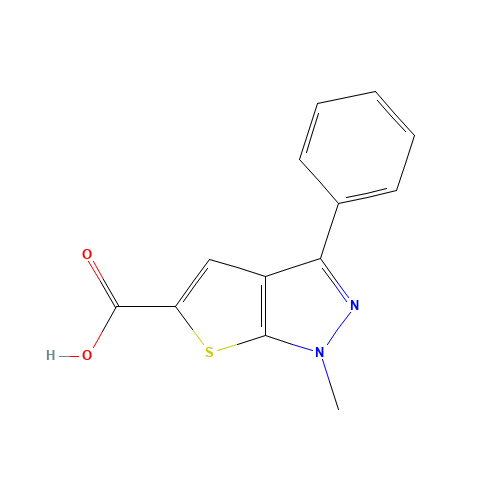 1-METHYL-3-PHENYL-1H-THIENO[2,3-C]PYRAZOLE-5-CARBOXYLIC ACID (CAS: 25252-47-5) - Related Chemical Product