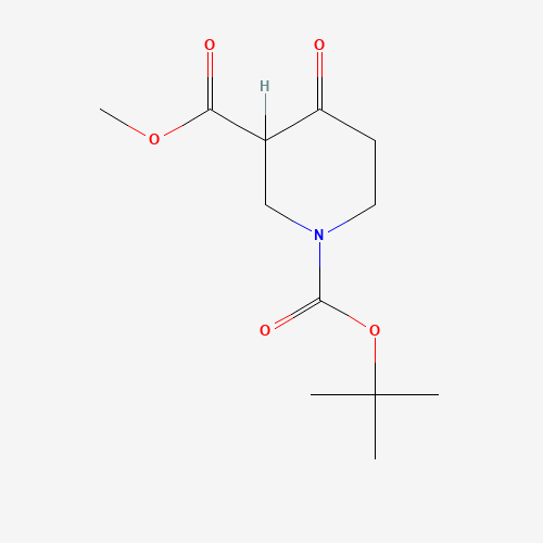1-tert-Butyl 3-methyl 4-oxopiperidine-1,3-dicarboxylate (CAS: 161491-24-3) - Chemical Structure and Molecular Formula 