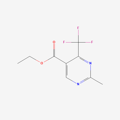 ETHYL 2-METHYL-4-(TRIFLUOROMETHYL)-5-PYRIMIDINECARBOXYLATE (CAS: 149771-10-8) - Chemical Structure and Molecular Formula 
