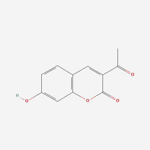 3-ACETYL-7-HYDROXY-2H-CHROMEN-2-ONE (CAS: 10441-27-7) - Chemical Structure and Molecular Formula 