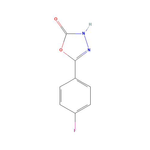 5-(4-FLUOROPHENYL)-1,3,4-OXADIAZOL-2(3H)-ONE (CAS: 121649-18-1) - Chemical Structure and Molecular Formula 