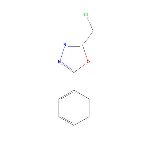 2-CHLOROMETHYL-5-PHENYL-[1,3,4]OXADIAZOLE (CAS: 33575-83-6) - Chemical Structure and Molecular Formula 