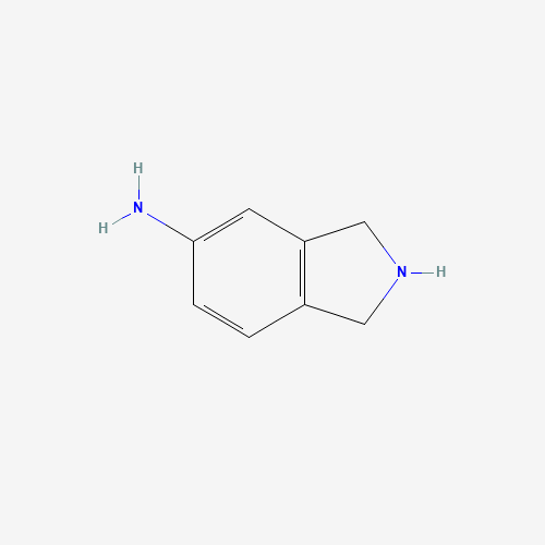 2,3-DIHYDRO-1H-ISOINDOL-5-AMINE (CAS: 45766-35-6) - Chemical Structure and Molecular Formula 