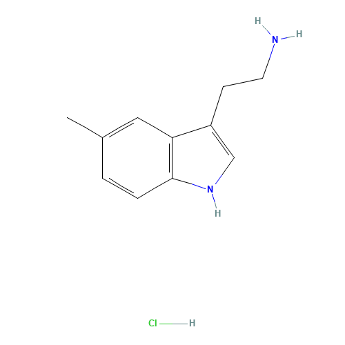 5-Methyltryptamine hydrochloride (CAS: 1010-95-3) - Chemical Structure and Molecular Formula 