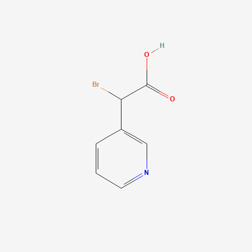 alpha-Bromo-3-pyridineaceticacid (CAS: 1205556-96-2) - Chemical Structure and Molecular Formula 