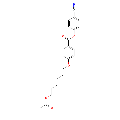 4-(6-Acryloyloxyhexyloxy)-benzoesure (4-cyanophenylester) (CAS: 83847-14-7) - Chemical Structure and Molecular Formula 