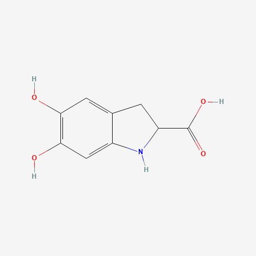 5,6-dihydroxyindoline-2-carboxylic acid (CAS: 18791-20-3) - Chemical Structure and Molecular Formula 
