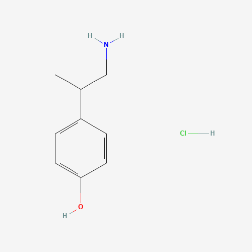 4-(1-aminopropan-2-yl)phenol HCl salt (CAS: 13238-99-8) - Chemical Structure and Molecular Formula 