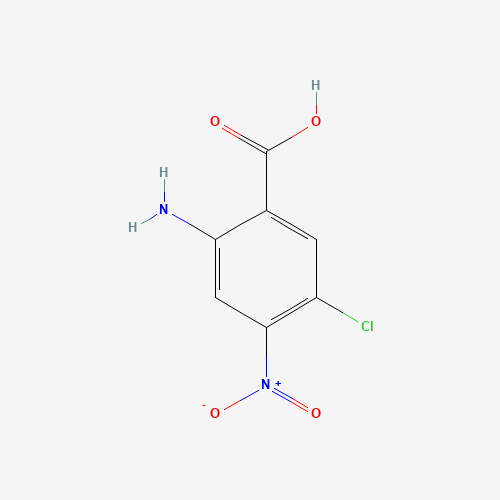 2-AMINO-5-CHLORO-4-NITROBENZOIC ACID (CAS: 34649-02-0) - Chemical Structure and Molecular Formula 