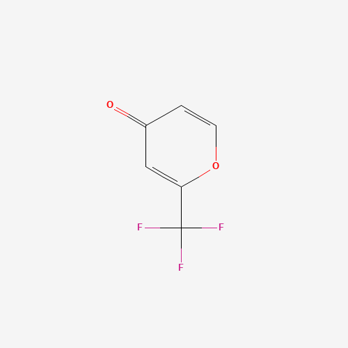 2-(trifluoromethyl)-4H-pyran-4-one (CAS: 204516-31-4) - Chemical Structure and Molecular Formula 