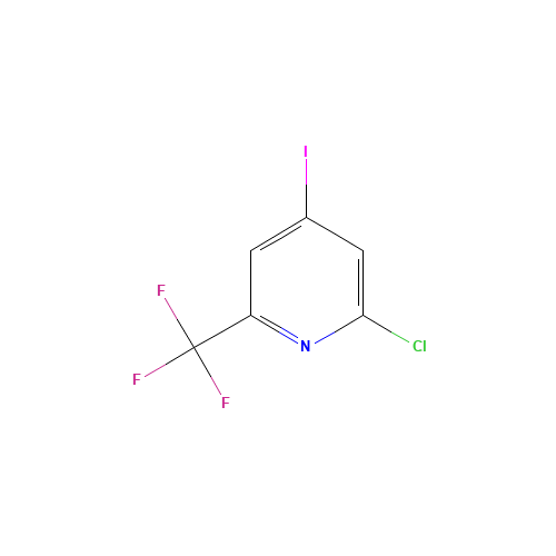 2-CHLORO-4-IODO-6-(TRIFLUOROMETHYL)PYRIDINE (CAS: 205444-22-0) - Chemical Structure and Molecular Formula 