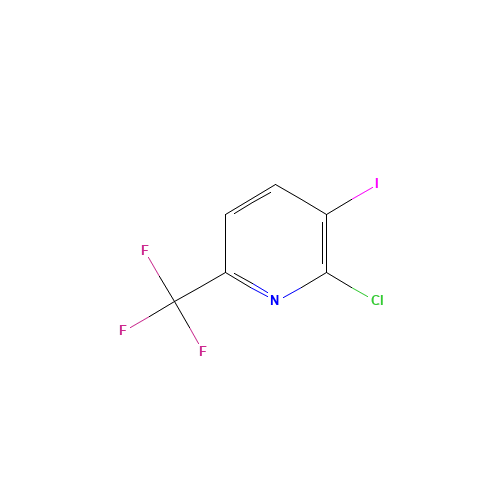 2-Chloro-3-iodo-6-(trifluoromethyl)pyridine (CAS: 205240-59-1) - Chemical Structure and Molecular Formula 