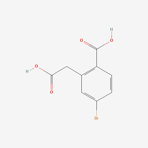 4-BROMO-2-(CARBOXYMETHYL)BENZOIC ACID chemical structure 4-BROMO-2-(CARBOXYMETHYL)BENZOIC ACID (CAS: 943749-63-1) - Chemical Structure and Molecular Formula