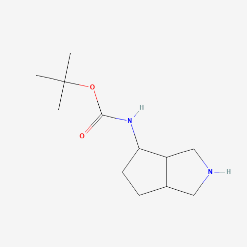 TERT-BUTYL OCTAHYDROCYCLOPENTA[C]PYRROL-4-YLCARBAMATE (CAS: 185693-12-3) - Chemical Structure and Molecular Formula 