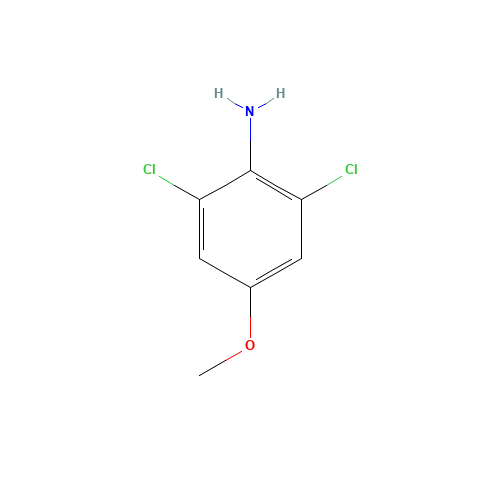 2,6-DICHLORO-4-METHOXYANILINE (CAS: 6480-66-6) - Chemical Structure and Molecular Formula 