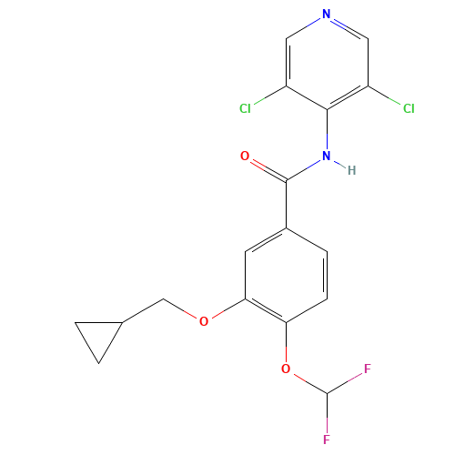 Roflumilast (CAS: 162401-32-3) - Chemical Structure and Molecular Formula 