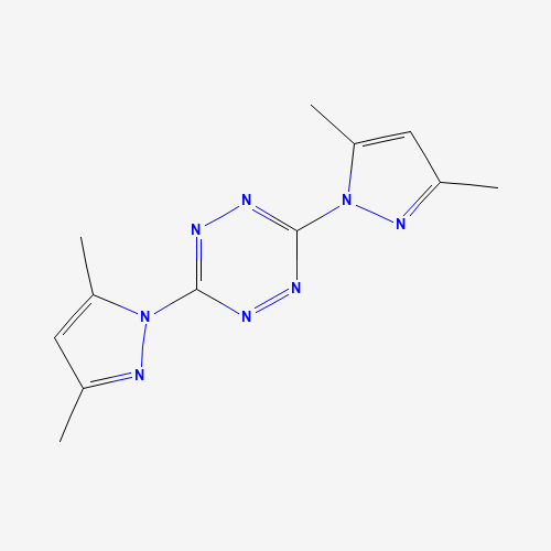 3,6-Bis(3,5-dimethyl-1H-pyrazol-1-yl)-1,2,4,5-tetrazine (CAS: 30169-25-6) - Chemical Structure and Molecular Formula 