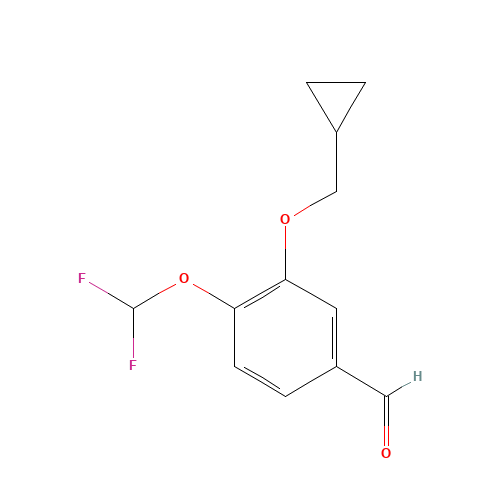 4-(DIFLUOROMETHOXY)-3-(CYCLOPROPYLMETHOX... (CAS: 151103-09-2) - Chemical Structure and Molecular Formula 