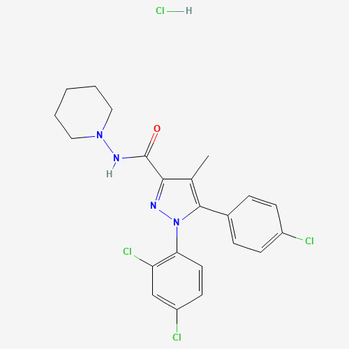 Rimonabant hydrochloride (CAS: 158681-13-1) - Chemical Structure and Molecular Formula 