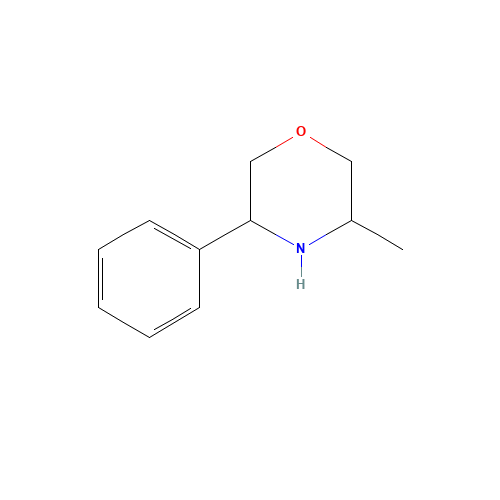 3-methyl-5-phenylmorpholine (CAS: 83072-50-8) - Chemical Structure and Molecular Formula 
