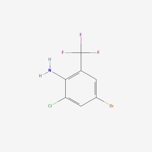 4-bromo-2-chloro-6-(trifluoromethyl)aniline chemical structure 4-bromo-2-chloro-6-(trifluoromethyl)aniline (CAS: 870703-71-2) - Chemical Structure and Molecular Formula