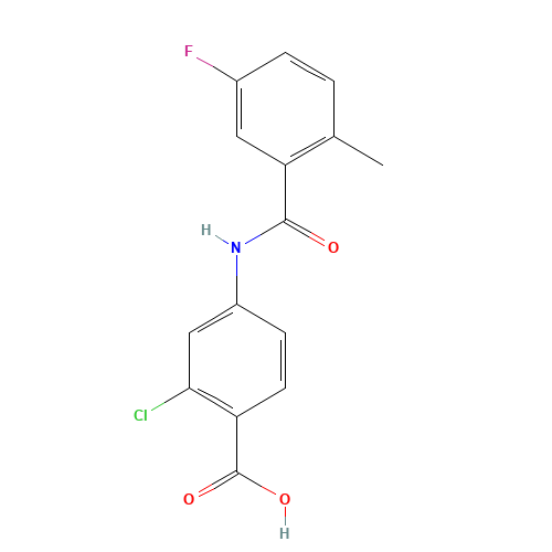 2-chloro-4-(5-fluoro-2-methylbenzamido)benzoic acid (CAS: 168080-49-7) - Related Chemical Product