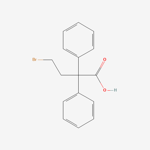 4-bromo-2,2-diphenylbutanoic acid (CAS: 37742-12-4) - Chemical Structure and Molecular Formula 