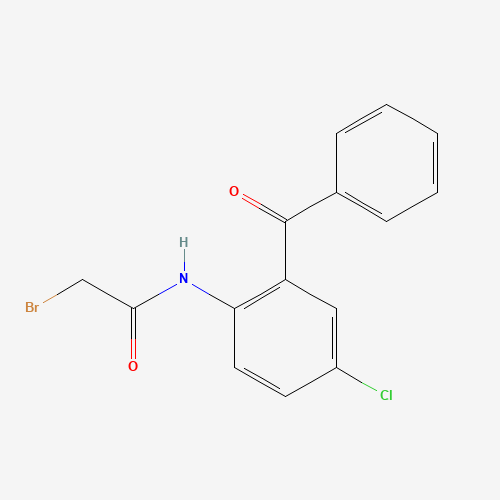 N-(2-benzoyl-4-chlorophenyl)-2-bromoacetamide (CAS: 32580-26-0) - Chemical Structure and Molecular Formula 