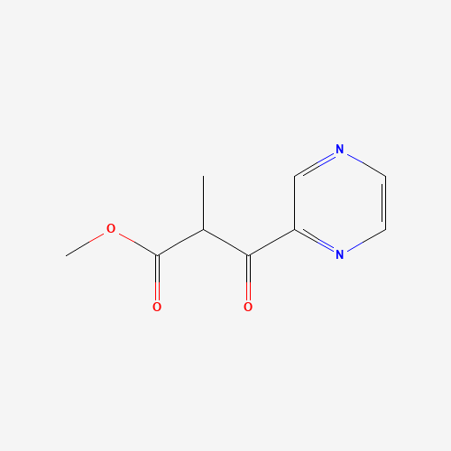 methyl 2-methyl-3-oxo-3-(pyrazin-2-yl)propanoate (CAS: 324737-10-2) - Chemical Structure and Molecular Formula 