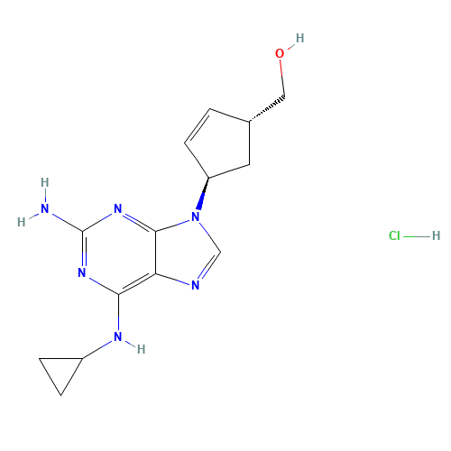 trans-Abacavir Hydrochloride (CAS: 267668-71-3) - Chemical Structure and Molecular Formula 