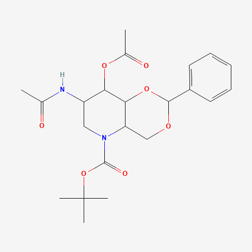 2-Methyl-2-propanyl (4aR,7R,8S,8aS)-7-acetamido-8-acetoxy-2-phenylhexahydro-5H-[1,3]dioxino[5,4-b]pyridine-5-carboxylate (CAS: 133697-31-1) - Related Chemical Product