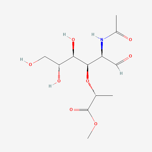 2-Acetamido-3-O-(D-1-carboxyethyl)-2-deoxy-2-D-glucose Methyl Ester (CAS: 99689-20-0) - Chemical Structure and Molecular Formula 