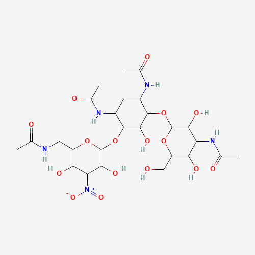 6-O-[3-Acetamido-3-deoxy-a-D-glucopyranosyl]-4-O-(6-acetamido-3,6-dideoxy-3-nitrohexopyranosyl)-N,N'-diacetyl-2-deoxy-D-streptamine (CAS: 20971-00-0) - Related Chemical Product
