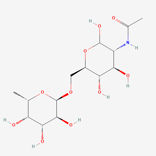 2-Acetamido-2-deoxy-6-O-(a-L-fucopyranosyl)-D-glucopyranose (CAS: 33639-80-4) - Chemical Structure and Molecular Formula 