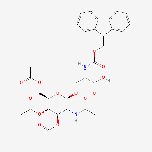 O-(2-Acetamido-2-deoxy-3,4,6-tri-O-acetyl-b-D-glucopyranosyl)-N-Fmoc-L-serine (CAS: 160067-63-0) - Chemical Structure and Molecular Formula 