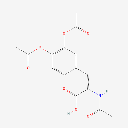 2-Acetamido-3-(3,4-diacetoxyphenyl)-2-propenoic Acid (CAS: 65329-03-5) - Chemical Structure and Molecular Formula 
