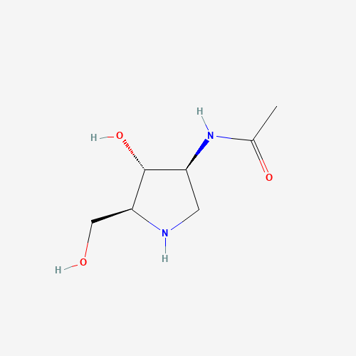 2-Acetamido-1,4-imino-1,2,4-trideoxy-L-arabinitol (CAS: 944329-24-2) - Chemical Structure and Molecular Formula 